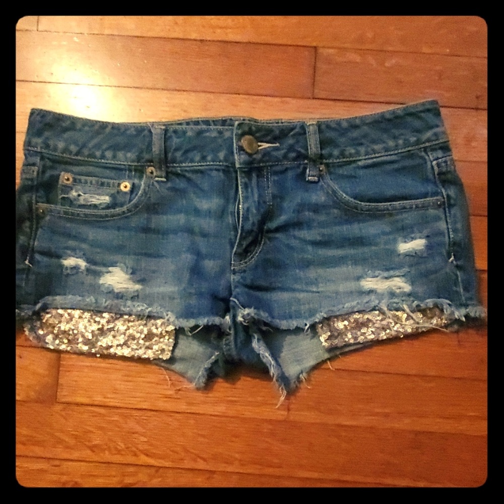 American eagle sequin pocket shorts
